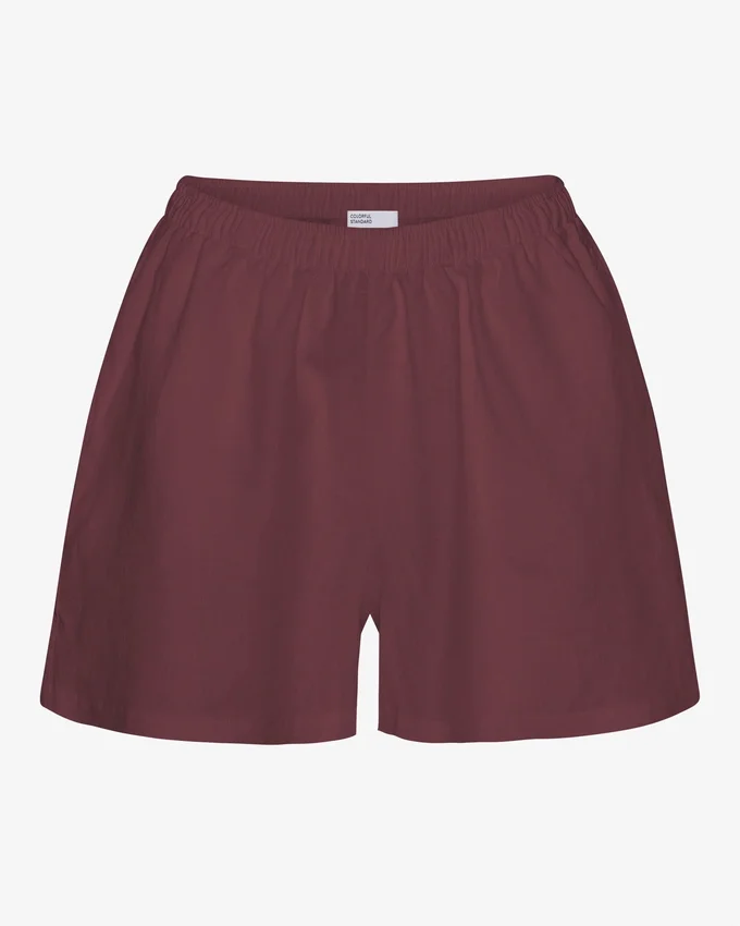 Leinenshorts – Oxblood-Rot
