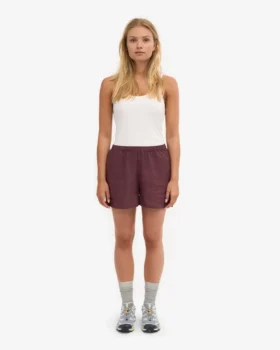 Leinenshorts – Oxblood-Rot