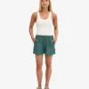 Leinenshorts – Ozeangrün
