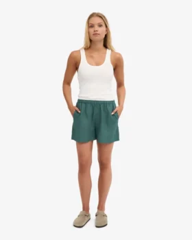 Leinenshorts – Ozeangrün