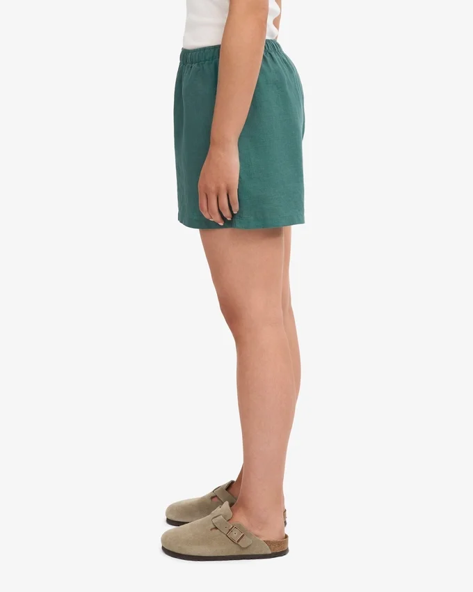 Leinenshorts – Ozeangrün