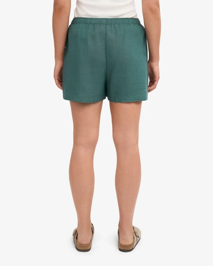 Leinenshorts – Ozeangrün