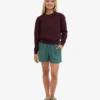 Leinenshorts – Ozeangrün