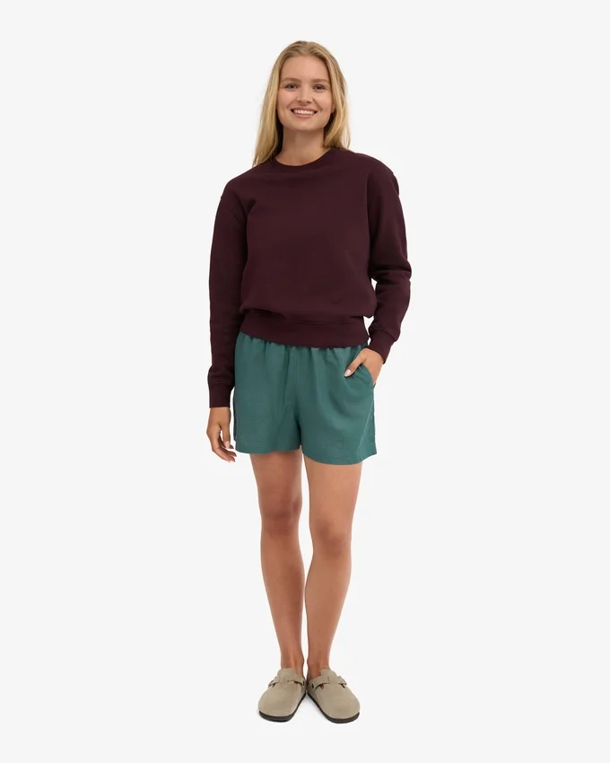Leinenshorts – Ozeangrün