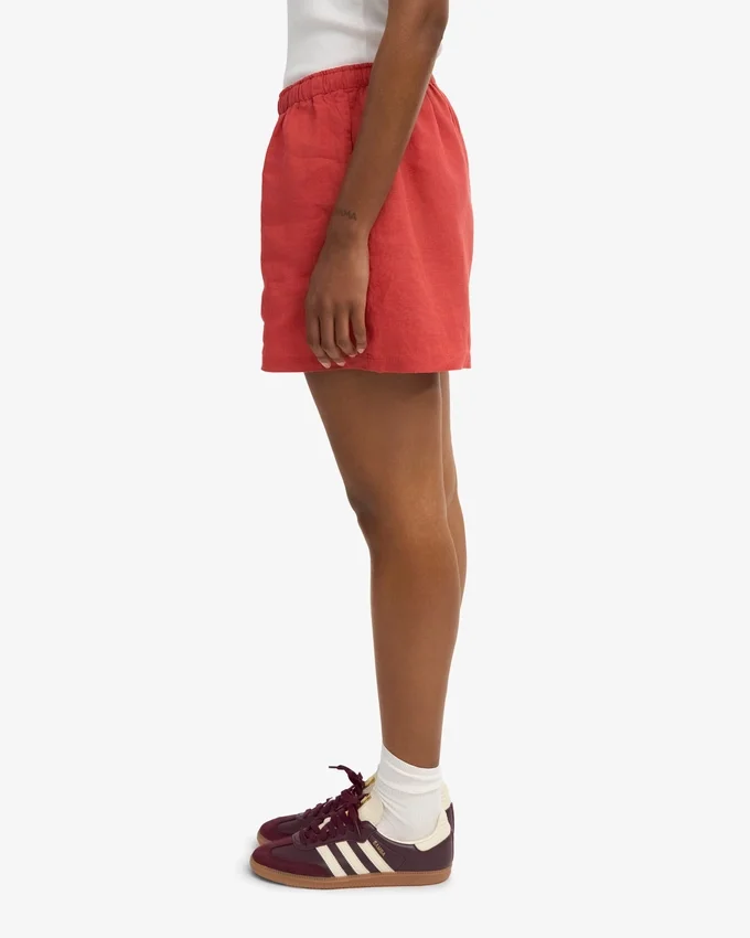 Leinenshorts – Red Tangerine