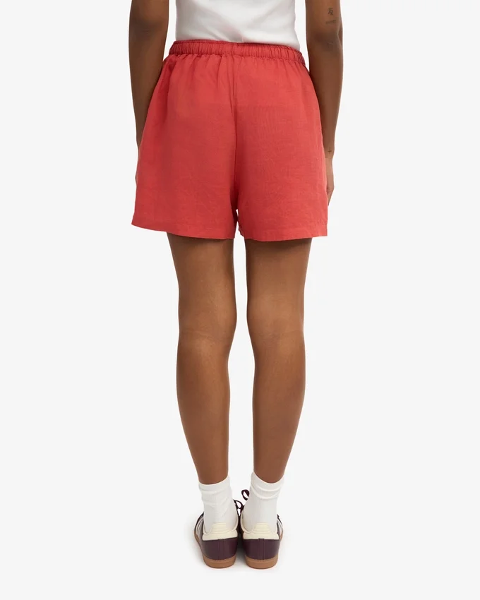 Leinenshorts – Red Tangerine