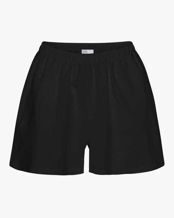 Leinenshorts – Tiefschwarz