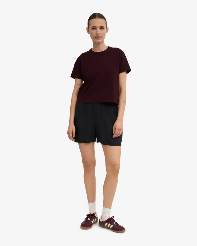 Leinenshorts – Tiefschwarz