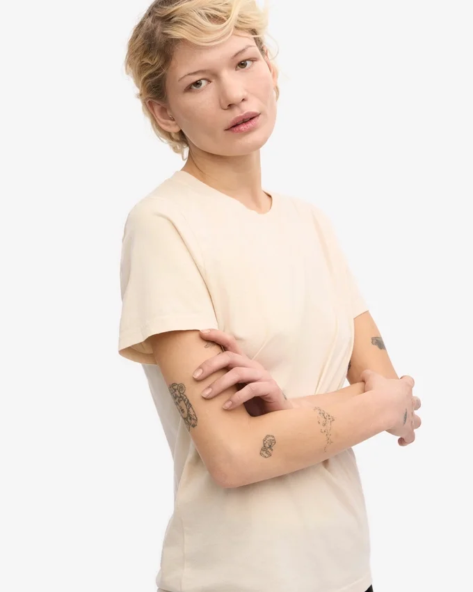 Light Organic Tee für Damen – Elfenbeinweiß