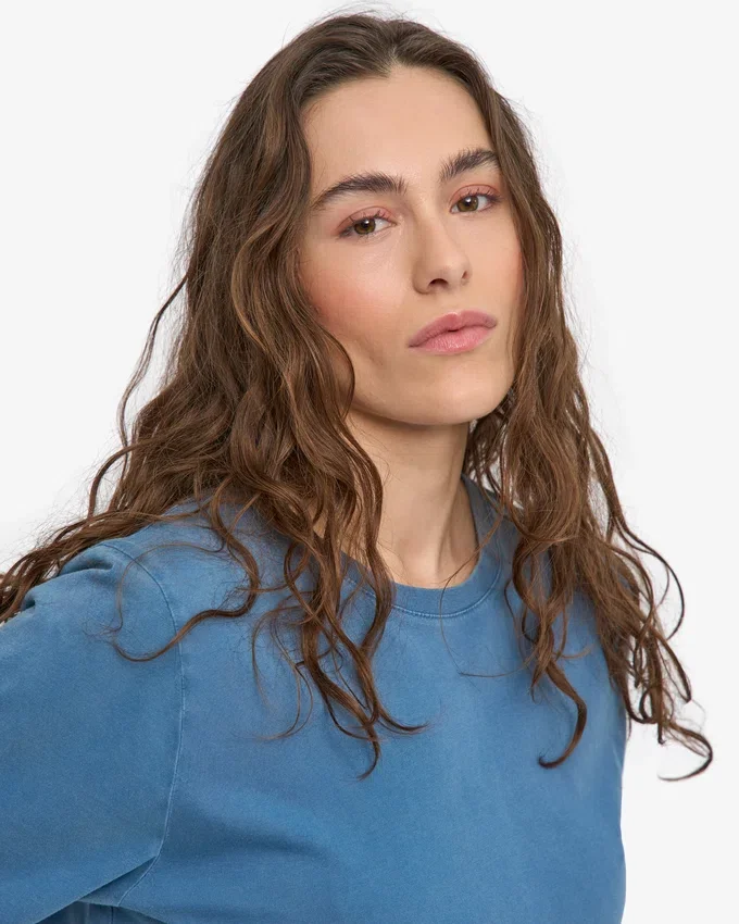 Light Organic Tee für Damen – Faded Indigo