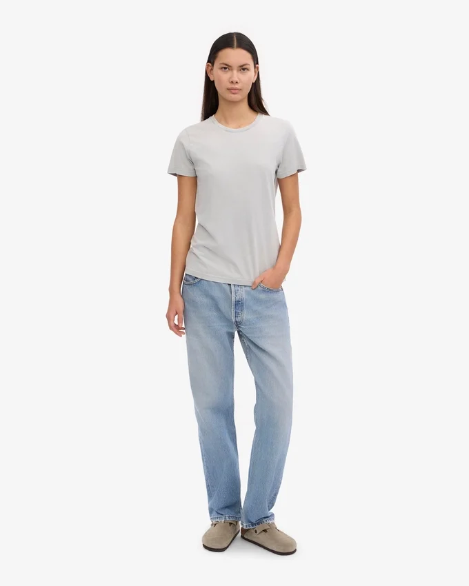 Light Organic Tee für Damen – hellgrau