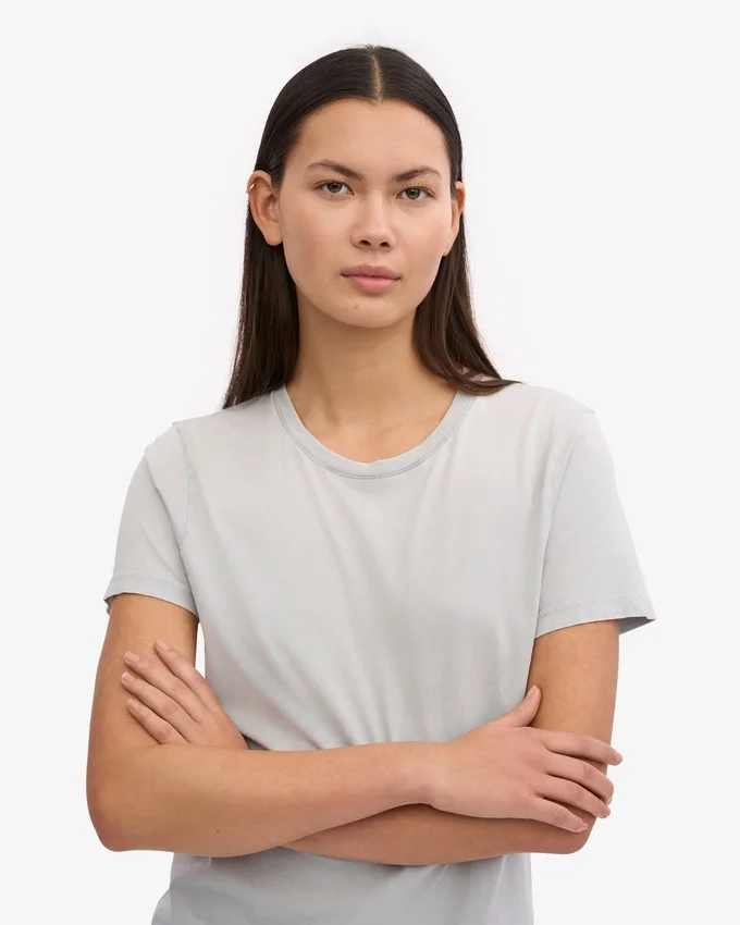 Light Organic Tee für Damen – hellgrau