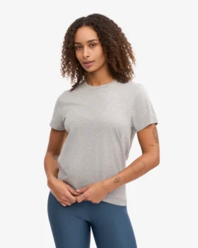 Light Organic Tee für Damen – Meliert-Grau