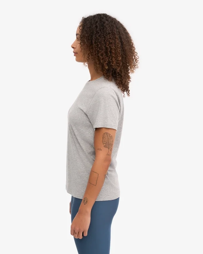 Light Organic Tee für Damen – Meliert-Grau