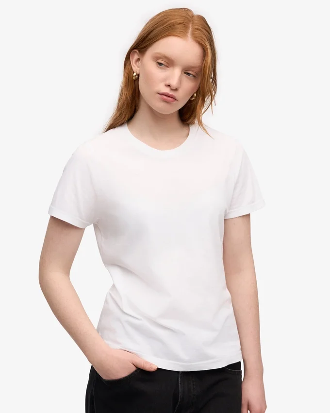 Light Organic Tee für Damen – Optisches Weiß