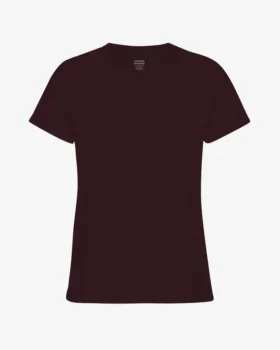 Light Organic Tee für Damen – Oxblood-Rot