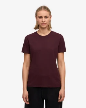 Light Organic Tee für Damen – Oxblood-Rot