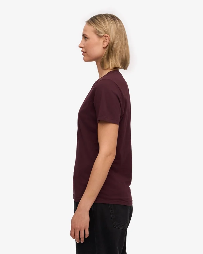 Light Organic Tee für Damen – Oxblood-Rot