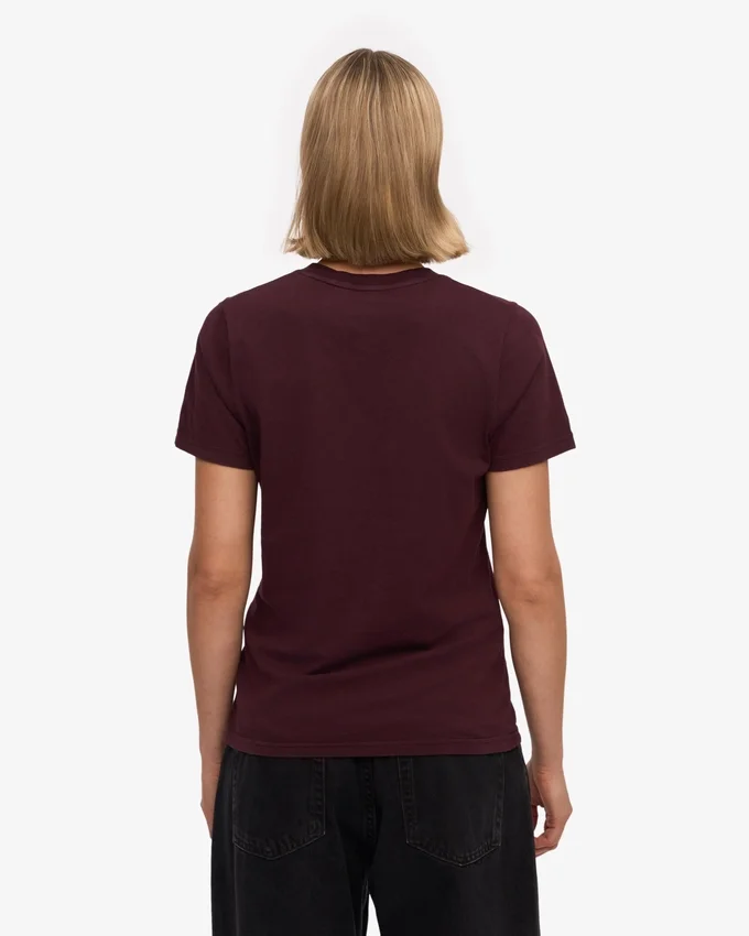 Light Organic Tee für Damen – Oxblood-Rot