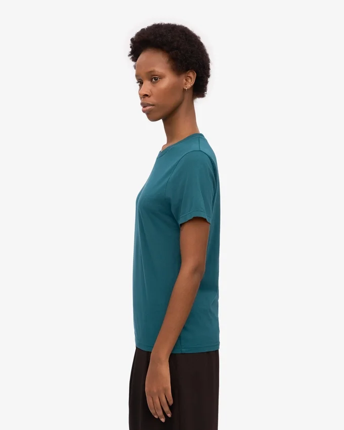 Light Organic Tee für Damen – Ozeangrün