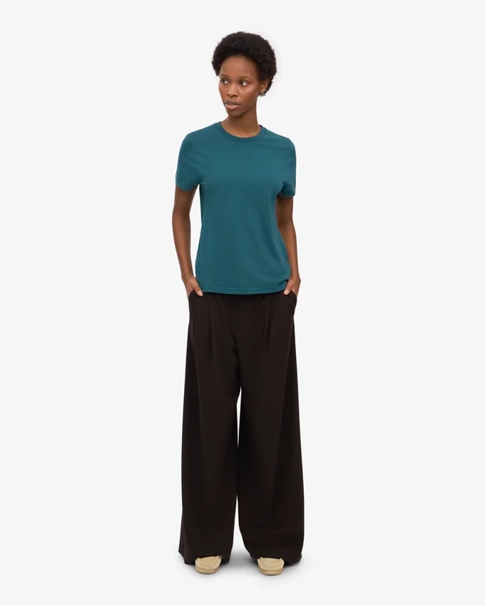 Light Organic Tee für Damen – Ozeangrün