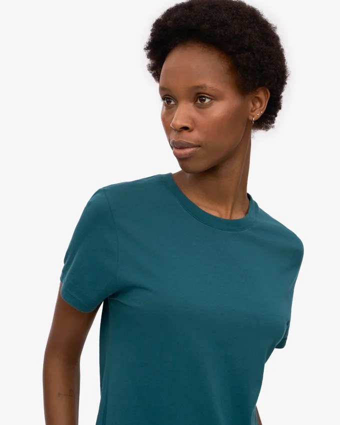 Light Organic Tee für Damen – Ozeangrün