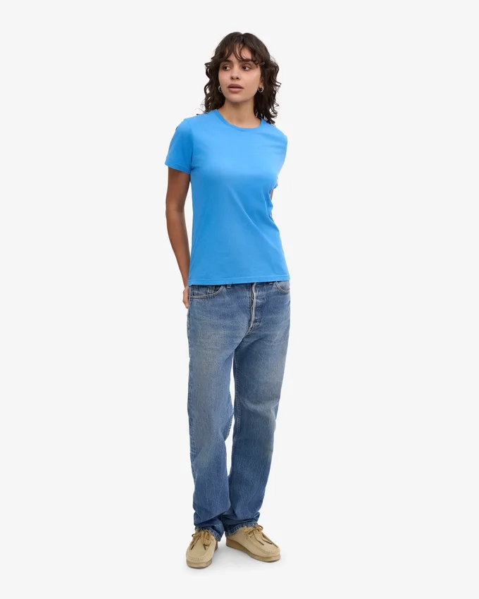 Light Organic Tee für Damen – Pazifikblau