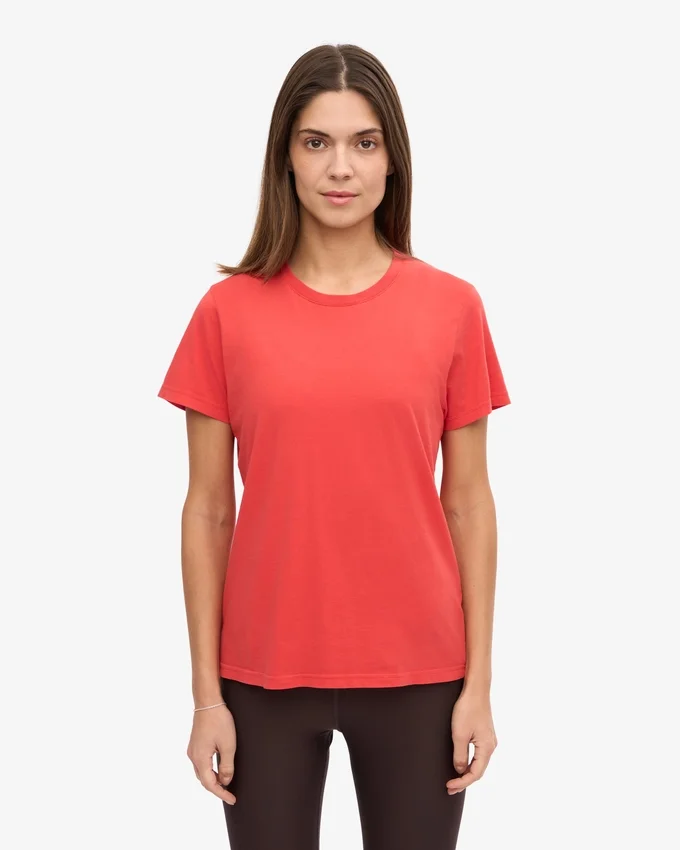 Light Organic Tee für Damen – Red Tangerine