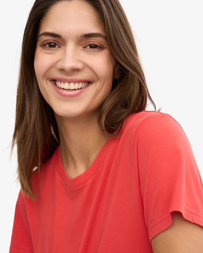 Light Organic Tee für Damen – Red Tangerine