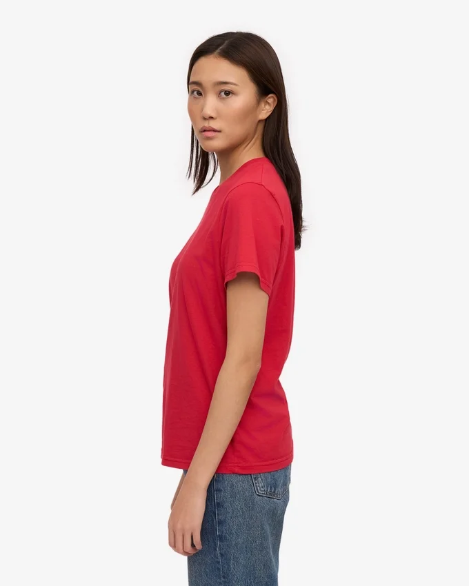 Light Organic Tee für Damen – Scharlachrot
