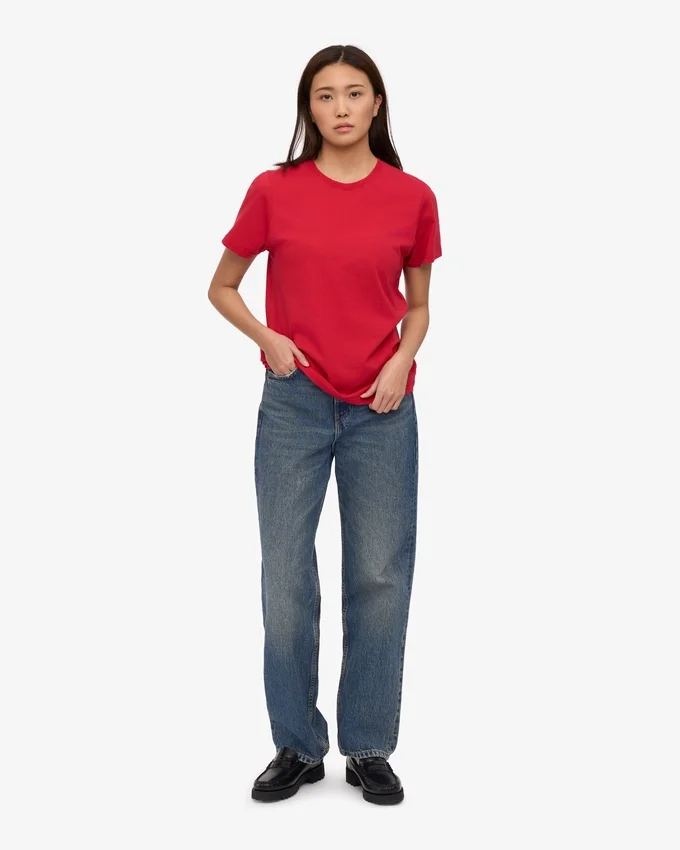 Light Organic Tee für Damen – Scharlachrot