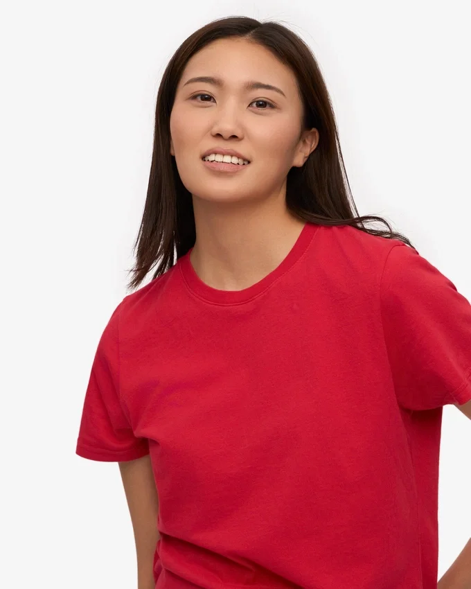 Light Organic Tee für Damen – Scharlachrot