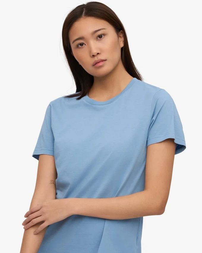 Light Organic Tee für Damen – Seaside Blue