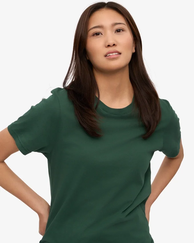 Light Organic Tee für Damen – Smaragdgrün