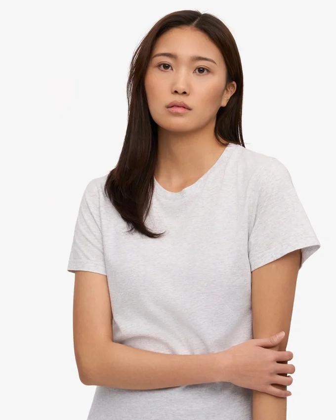 Light Organic Tee für Damen – Snow Melange