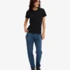 Light Organic Tee für Damen – Tiefschwarz