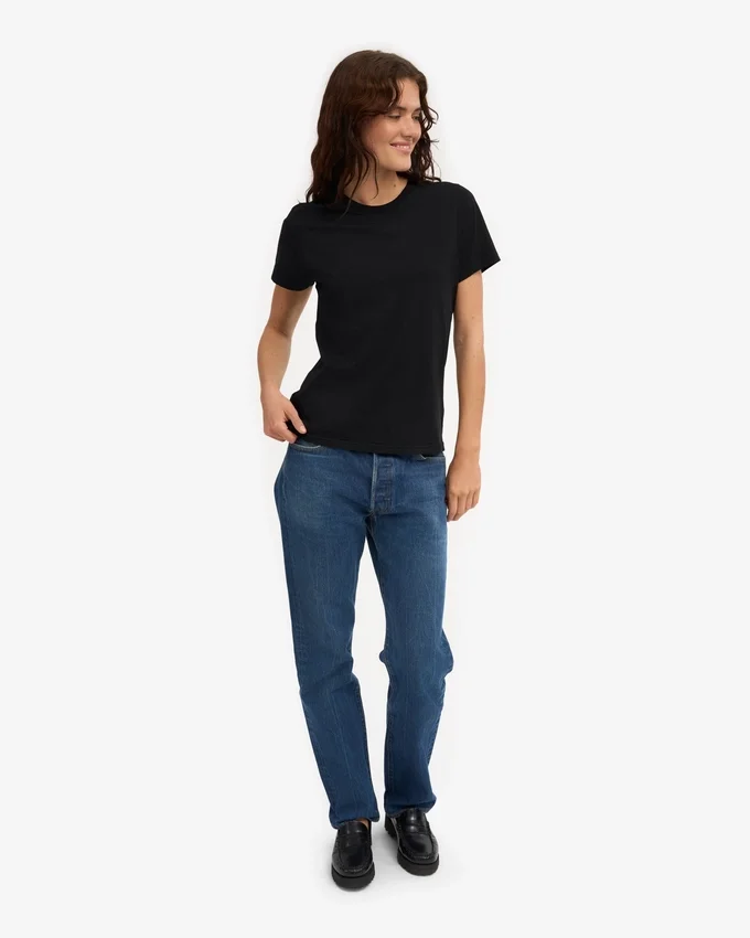 Light Organic Tee für Damen – Tiefschwarz