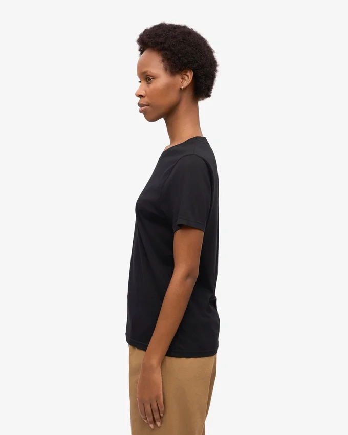 Light Organic Tee für Damen – Tiefschwarz