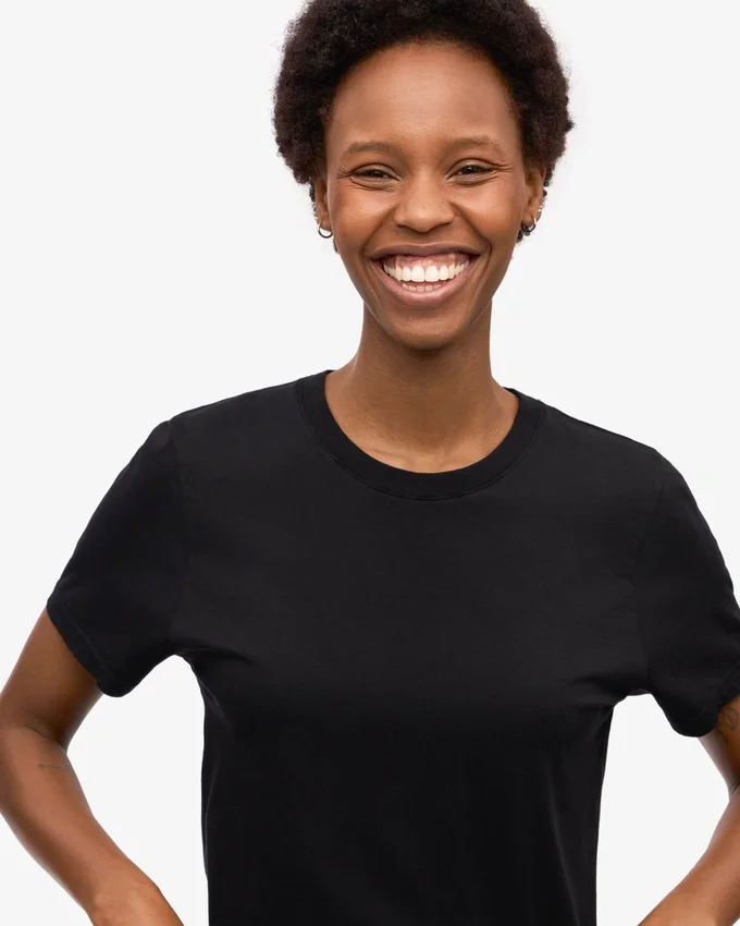 Light Organic Tee für Damen – Tiefschwarz