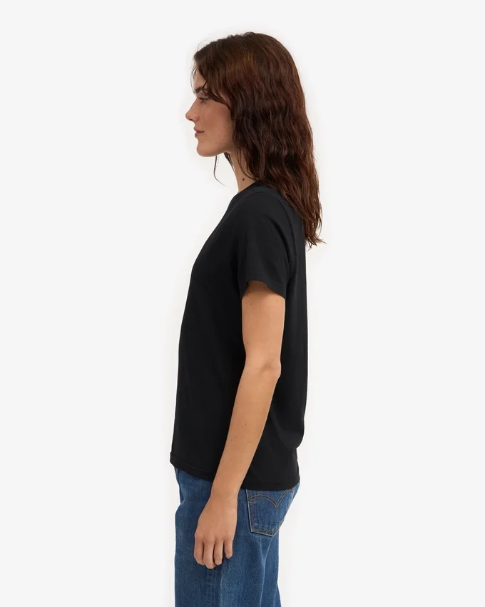 Light Organic Tee für Damen – Tiefschwarz