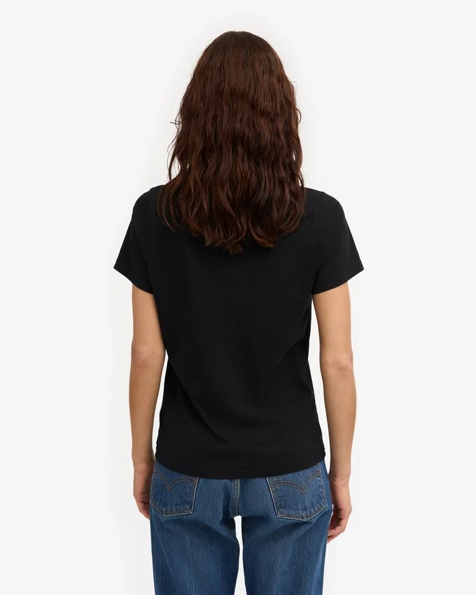 Light Organic Tee für Damen – Tiefschwarz