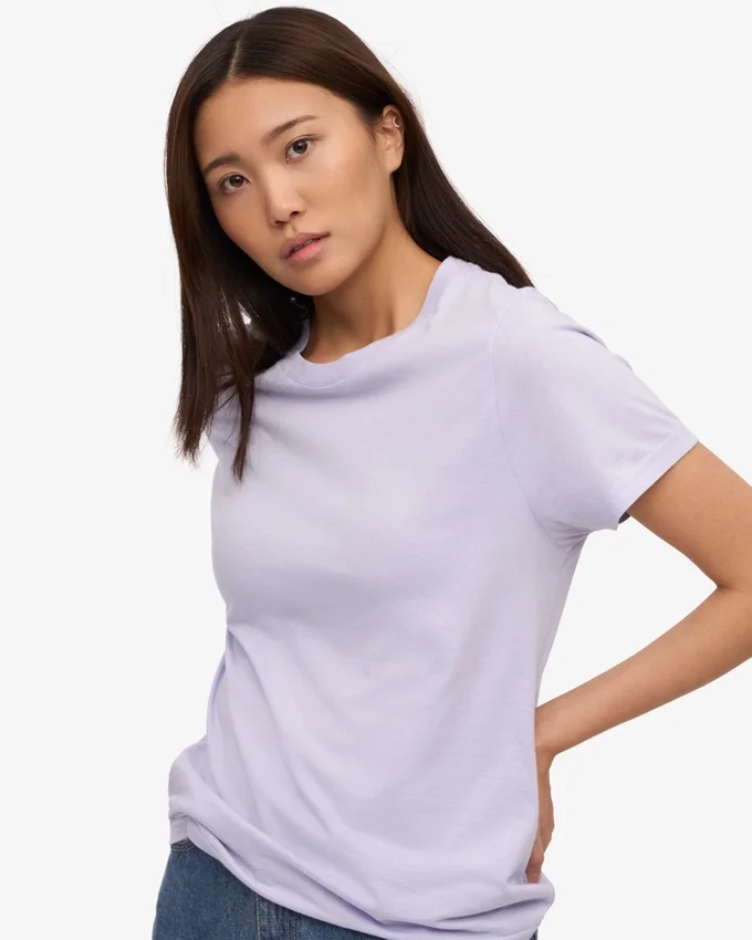 Light Organic Tee für Damen – Zartes Lavendel