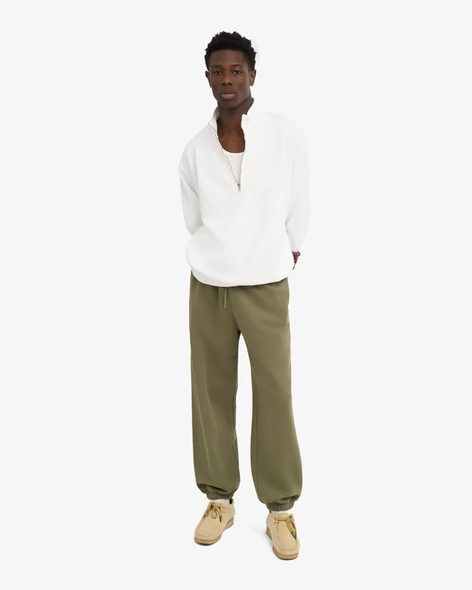 Lässige Jogginghose aus Bio-Baumwolle – Dusty Olive