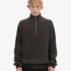 Merino-Pullover mit Troyer – Kaffeebraun