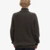 Merino-Pullover mit Troyer – Kaffeebraun