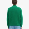 Merino-Pullover mit Troyer – Kellygrün