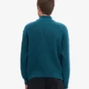 Merino-Pullover mit Troyer – Ozeangrün