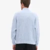 Merino-Pullover mit Troyer – Polarblau