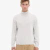 Merino-Rollkragenpullover – Snow Melange