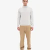 Merino-Rollkragenpullover – Snow Melange